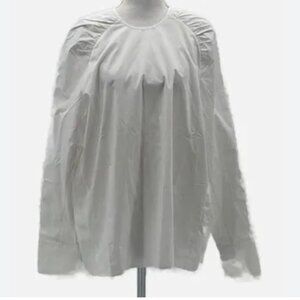 Thakoon Long Sleeve White Cotton Blouse - Size Small